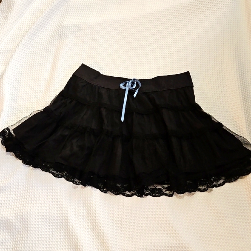 Lip Service Lace Tier Skirt